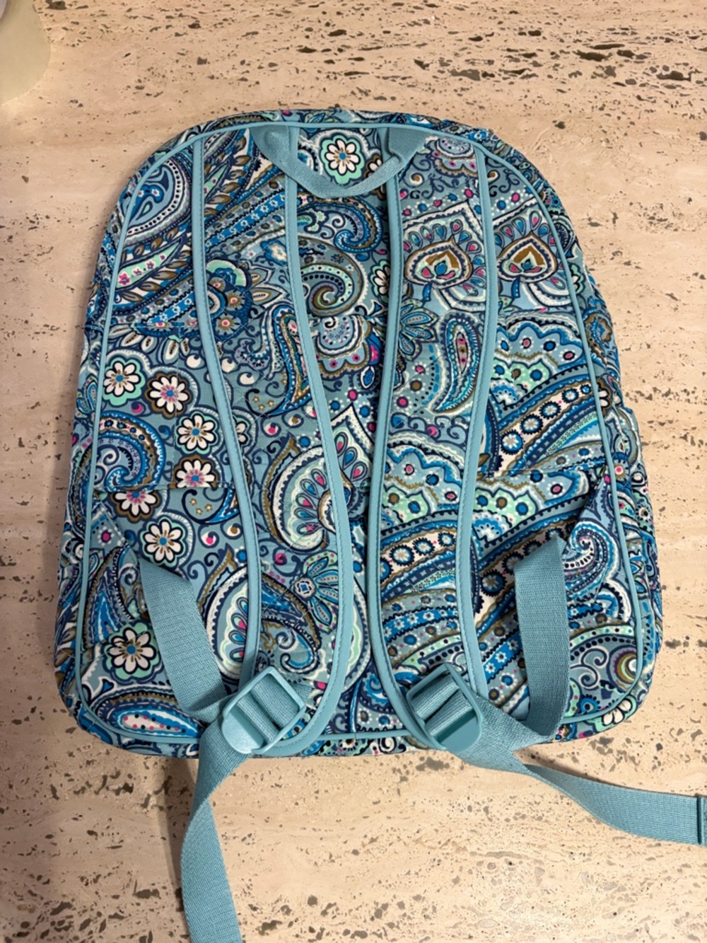 Vera Bradley Iconic Campus Backpack Daisy Dot Paisley - Picture 2 of 5